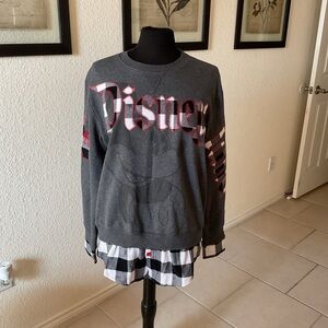 Disney Charcoal Sweatshirt with Red Highlights